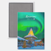 Rovaniemi, Finland - Magische Aurora Flat Magneet (Voorkant / Achterkant)