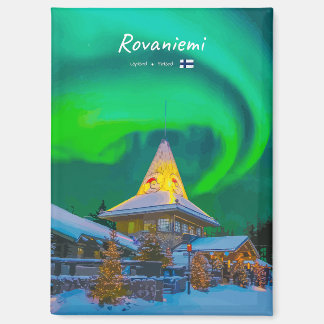 Rovaniemi, Finland - Magische Aurora Flat Magneet