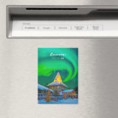 Rovaniemi, Finland - Magische Aurora Flat Magneet (Insitu (Vaatwasser))