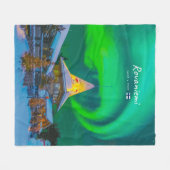 Rovaniemi, Finland - Magische Aurora Fleece Deken (Voorkant (Horizontaal))