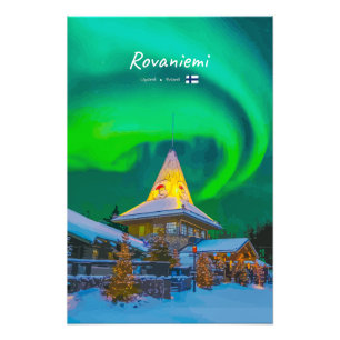 Rovaniemi, Finland - Magische Aurora Foto Afdruk