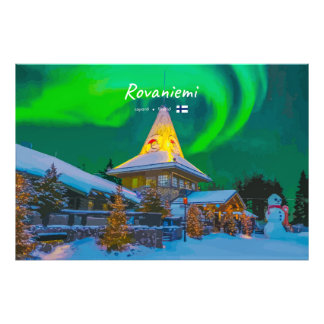 Rovaniemi, Finland - Magische Aurora  Foto Afdruk