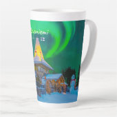 Rovaniemi, Finland - Magische Aurora Groot Latte Mok (Rechterhoek)