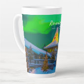 Rovaniemi, Finland - Magische Aurora Groot Latte Mok (Linkerhoek)