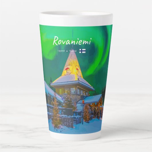 Rovaniemi, Finland - Magische Aurora Groot Latte Mok (Voorkant)