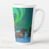 Rovaniemi, Finland - Magische Aurora Groot Latte Mok (Rechts)