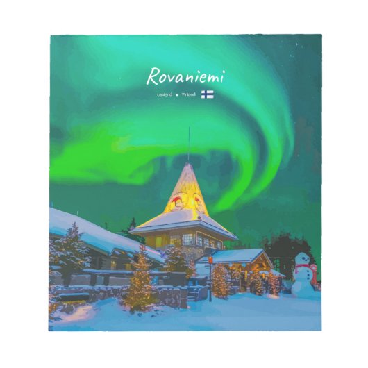 Rovaniemi, Finland - Magische Aurora Notitieblok (Voorkant)