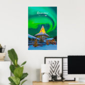 Rovaniemi, Finland - Magische Aurora  Poster (Thuiskantoor)