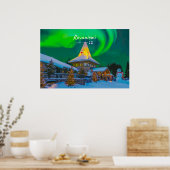 Rovaniemi, Finland - Magische Aurora Poster (Keuken)