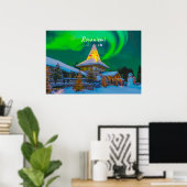 Rovaniemi, Finland - Magische Aurora Poster (Thuiskantoor)
