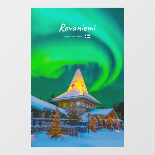 Rovaniemi, Finland - Magische Aurora Raamsticker (Vel)