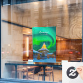 Rovaniemi, Finland - Magische Aurora Raamsticker (Cafe Raam)