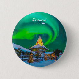 Rovaniemi, Finland - Magische Aurora Ronde Button 5,7 Cm