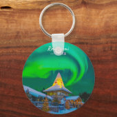 Rovaniemi, Finland - Magische Aurora  Sleutelhanger (Voorkant)