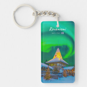 Rovaniemi, Finland - Magische Aurora Slim Sleutelhanger