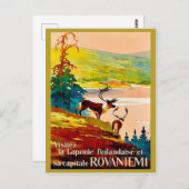 Rovaniemi, Finland, rendeers aan de kust Briefkaart (Voorkant / Achterkant)