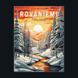 Rovaniemi Finland Travel Art Vintage Briefkaart<br><div class="desc">Rovaniemi retro vector reisontwerp. Rovaniemi is de hoofdstad van Lapland,  in het noorden van Finland.</div>