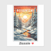 Rovaniemi Finland Travel Art Vintage Sticker (Vel)