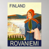 Rovaniemi, Finland, vrouw aan de kust Poster (Voorkant)