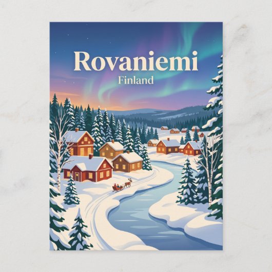 Rovaniemi, Finland, winter Briefkaart (Voorkant)