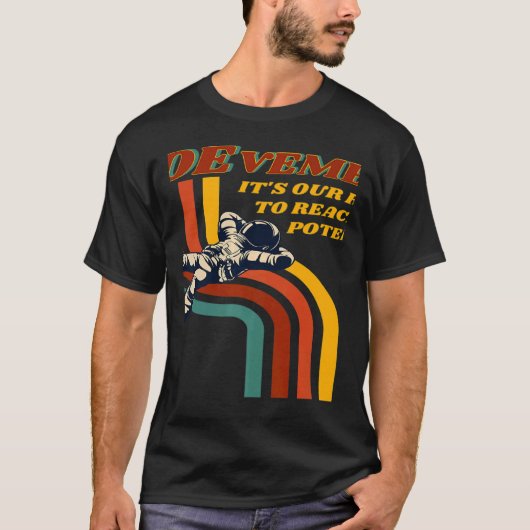 Rovember Retro Space It's Our Right To Reach Our P T-shirt (Voorkant)