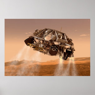 Rover & Descent Stage voor Mars Science Laboratory Poster