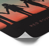 ROVER nostalgisch kinderspel bij zonsondergang Poster (Hoek)