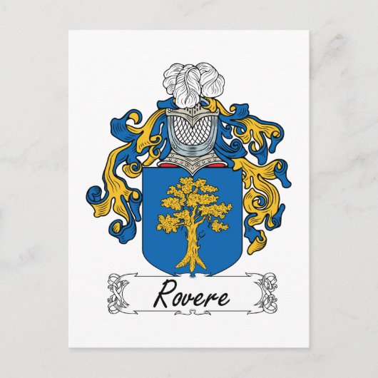 Rovere Family Crest Briefkaart (Voorkant)