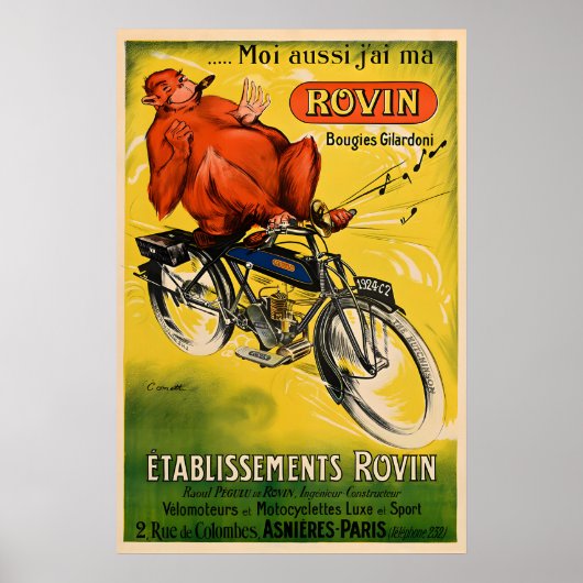 Rovin - Vintage Motorposter Prints (Voorkant)