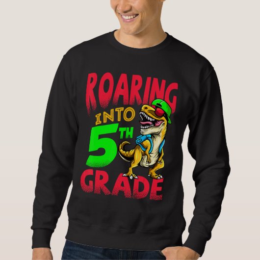 Roving tot 5e graads Dinosaur T-Rex Kinder Trui (Voorkant)