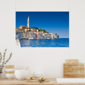 Rovinj fotoprint of poster. kust van het Adriatisc Poster (Keuken)