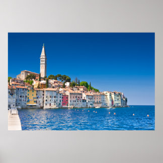 Rovinj fotoprint of poster. kust van het Adriatisc Poster