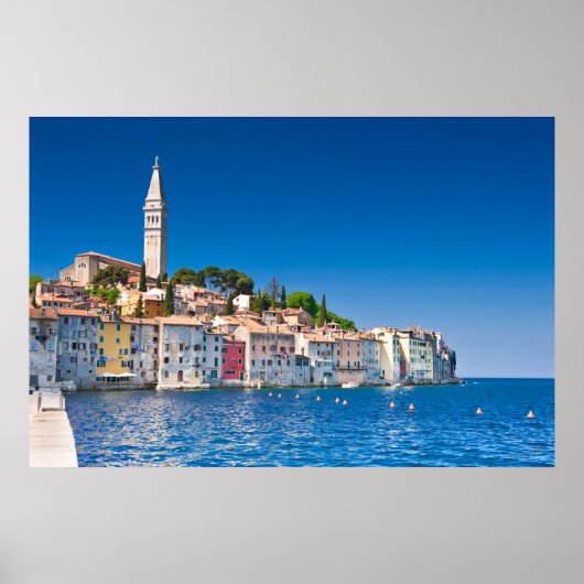 Rovinj fotoprint of poster. kust van het Adriatisc Poster (Voorkant)