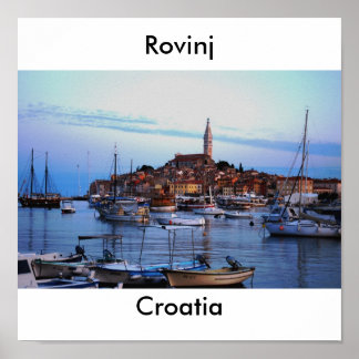 Rovinj Harbour, Kroatië Poster
