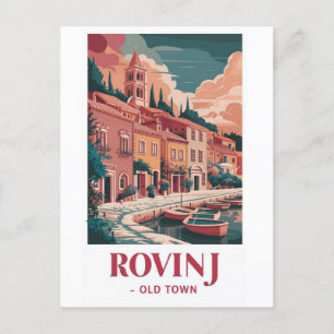 Rovinj, Kroatië - Kustschoonheid Ansichtkaart: Van Briefkaart