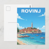 Rovinj Kroatië Reizen Briefkaart (Voorkant / Achterkant)