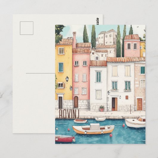 Rovinj Kroatië Reizen Briefkaart (Voorkant / Achterkant)