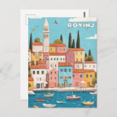 Rovinj Kroatië Reizen Briefkaart (Voorkant / Achterkant)