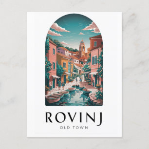Rovinj Kroatië VintageReis Ansichtkaart Briefkaart