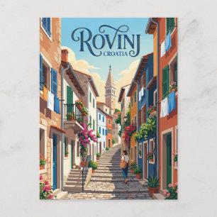 Rovinj Oude Stad Steeg Kroatië Briefkaart