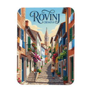 Rovinj Oude Stad Steeg Kroatië Magneet