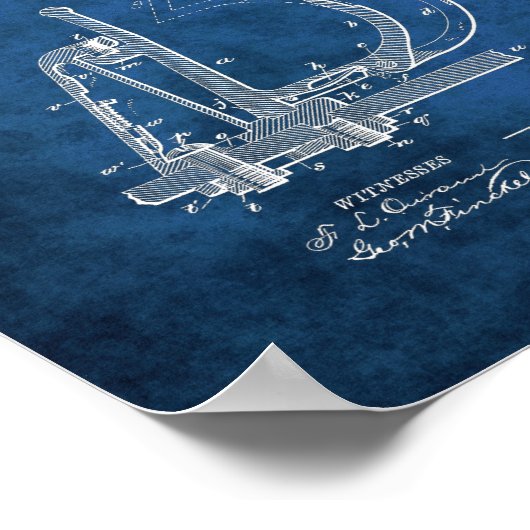 Row Boat Oar Lock Patent Art Poster (Hoek)