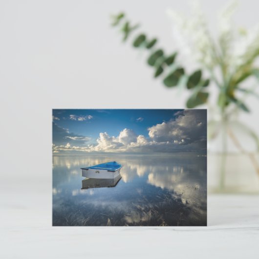 Row Boat op het water Briefkaart (Staand voorkant)