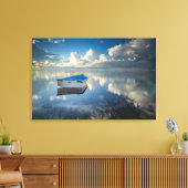 Row Boat op het water Canvas Afdruk (Insitu (Woonkamer))