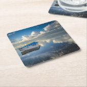 Row Boat op het water Kartonnen Onderzetters (Schuin)