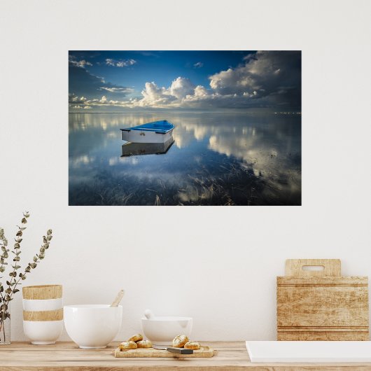 Row Boat op het water Poster (Keuken)