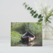 ROW BOAT RIVER NATUUR GRASSEN LAND SCENERY BRIEFKAART (Staand voorkant)