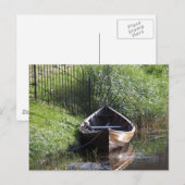 ROW BOAT RIVER NATUUR GRASSEN LAND SCENERY BRIEFKAART (Voorkant / Achterkant)