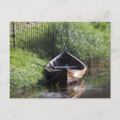 ROW BOAT RIVER NATUUR GRASSEN LAND SCENERY BRIEFKAART (Voorkant)