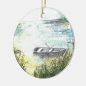 Row Boat Waterway Maureen Girard Tide Keramisch Ornament (Links)